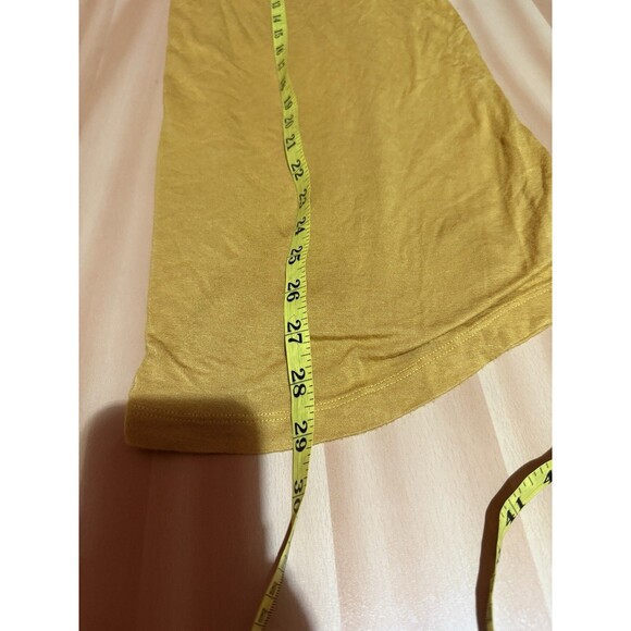 Glitz Womens Blouse Plus 3X Yellow Top Shirt Short Sleeve V Neck - Picture 7 of 7
